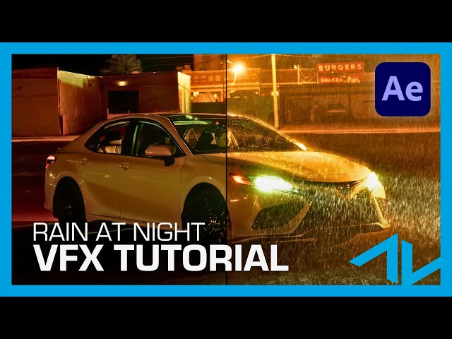 Realistic Rain At Night Using VFX | Adobe After Effects Tutorial
