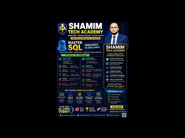 SQL Basics in Bangla | Beginner's|Class-1| Create, Insert, Select & Update lSQL Queries Step by Step