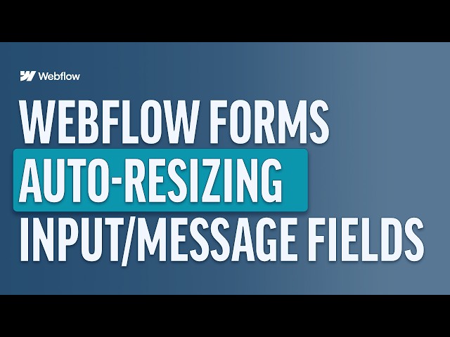 Auto-Resizing Message Fields in Webflow with One Line of CSS
