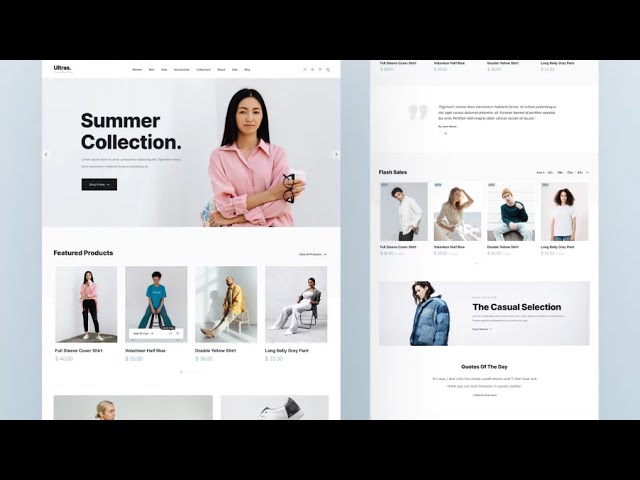 Ultras - Clothing Store eCommerce HTML Website Template | Free Source Code