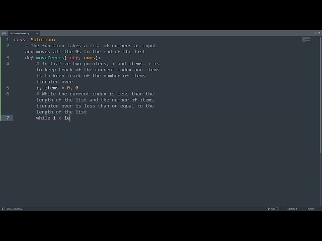 Leetcode 283. Move Zeroes in Python | Python Leetcode | Python Coding Tutorial | Python Coding ASMR