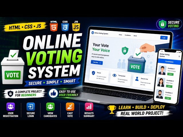 🗳️ Online Voting System | Complete Project Tutorial | Secure Voting Management Application