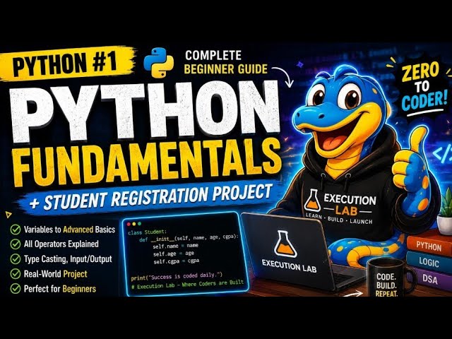 Python Fundamentals | Complete Python Basics + Student Registration Project | Python #1