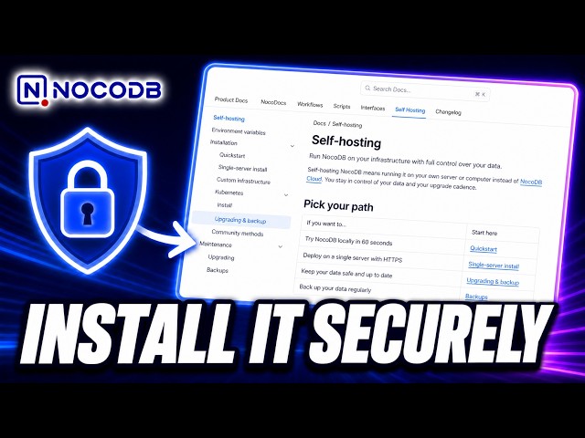 Install NocoDB Securely with Docker
