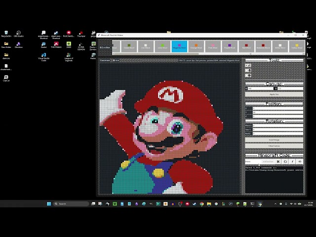 Minecraft pixel art editor w. tkinter python (update) 🌈