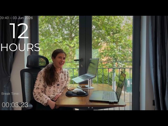 12-Hour LIVE Study/Work With Me 🎓 | Cozy UK Ambience | Custom Pomodoro Timer | Deep Work Mode
