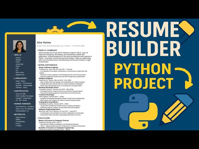 🔥 How to Build a Resume Builder Python App [ 2025 Update ] Python + ReportLab | Python GUI Project
