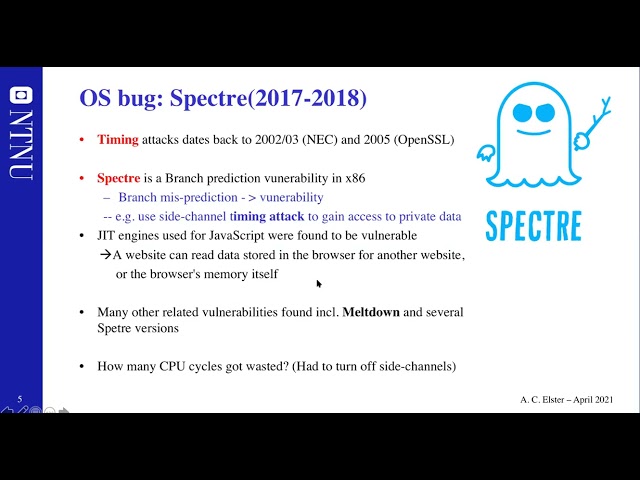 Operating systems lecture 23