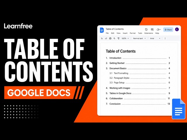 Google Docs Table of Contents Tutorial for Beginners