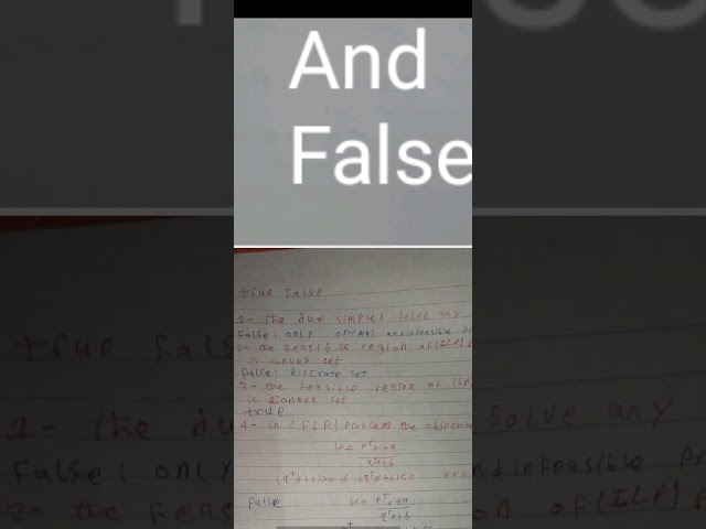 Final revision linear programming part 2