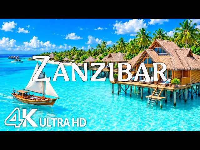 Zanzibar 4K – Crystal Blue Ocean, White Sand Beaches & Breathtaking Island Paradise | Relaxing Music