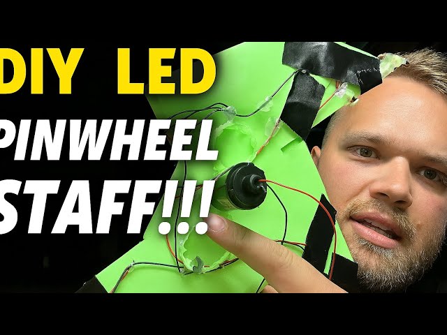 DIY LED Pinwheel Staff with ESP32 | Festival Flow Toy Build + Light Test!