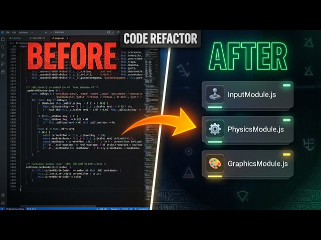 मैंने 1449 line की file को 3 modules में कैसे split किया? | Moksha Devlog 🛠️ #WeirdCodes #Moksha