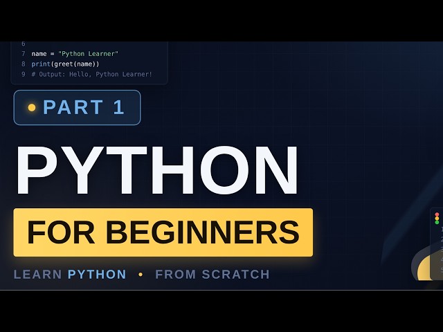 Learn Python from Scratch 🚀 | Episode 1 | Python for Absolute Beginners | Python for 2026