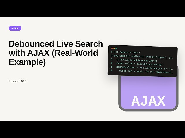 AJAX Series: Debounced Live Search with AJAX (Real-World Example)