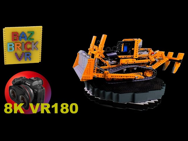 Lego Review 8275 Motorized Bulldozer BazBrickVR S01E43 VR180 3D 8K/4K