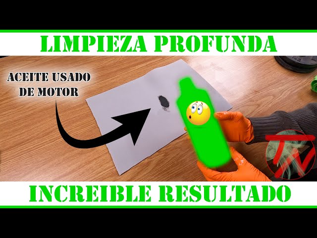 Eliminar MANCHAS DIFICILES 🧽 Aceite de Motor en TELA 🩸 Coche [Limpiador Multiusos] #1