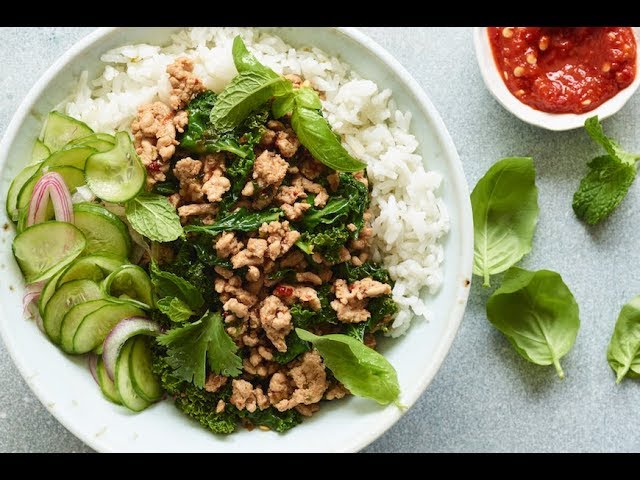 Chicken Larb Bowls from What's Gaby Cooking