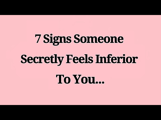 7 Signs Someone Secretly Feels Inferior To You 😶🔥 | Human Behavior Psychology
