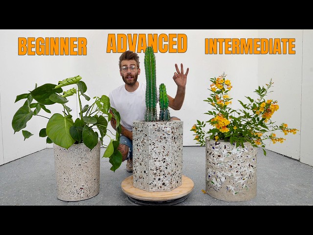 3 LEVELS of Terrazzo Planters | DIY to PRO Forms