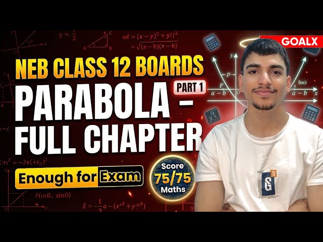 Parabola Complete Lecture Part 1 | Class 12 Mathematics (NEB) | Vertex, Focus, Directrix & Equations