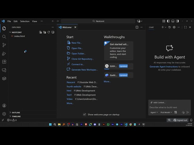 Nexcent Basic Header in HTML  Logo, Menu & Sign Up Button