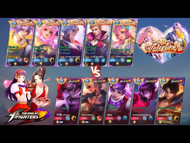 VALENTINE'S SQUAD VS THE KING OF FIGHTERS SQUAD WHO WILL WIN? (5v5) SUPER INTENSE MATCH 