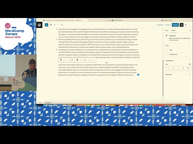 Automating WordPress with no code