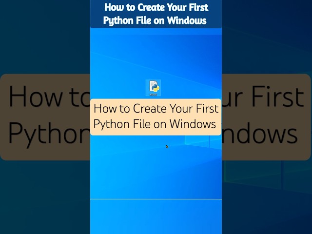 How to Create Your First Python File on Windows 🐍 #shorts