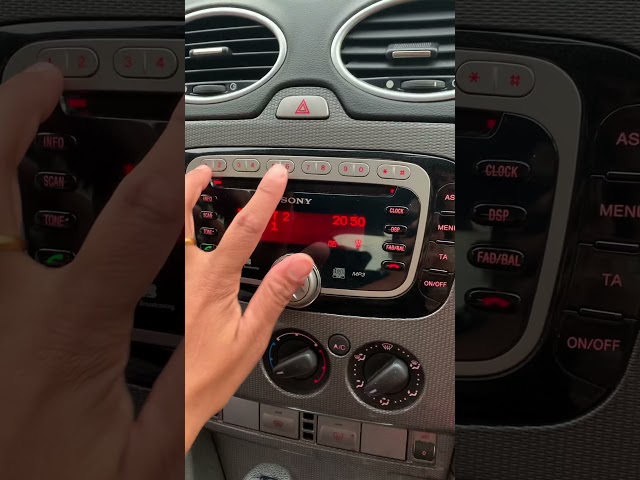 Code for sony radio ford focus mk2 (2nd generation)