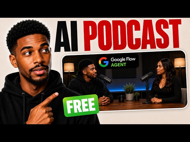 I Made a 2-Person AI Podcast with Google Flow — You Can Too!