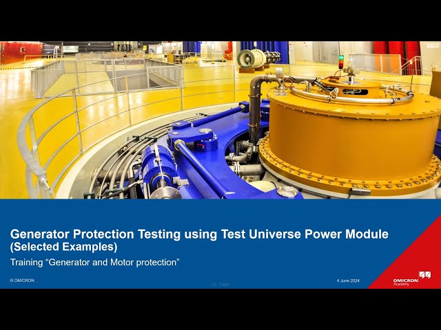 13- OMICRON TU Power Module—Complete Generator Protection Testing & Practical Guide