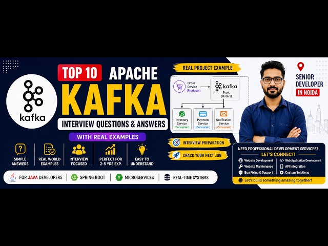 Top 10 Apache Kafka Interview Questions & Answers with Real Examples | Kafka Interview Preparation