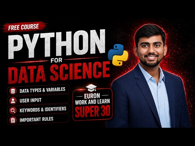 Python for Data Science 🔥 Variables, Data Types & User Input | Beginner Guide