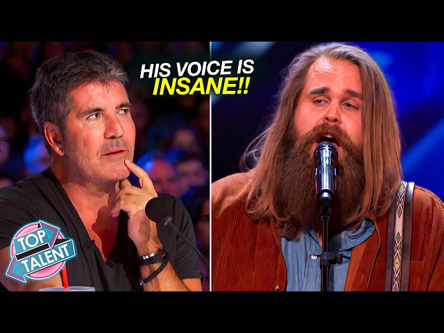 He Looks Like A Viking. He's Nervous. Then He Sings Like An Angel!