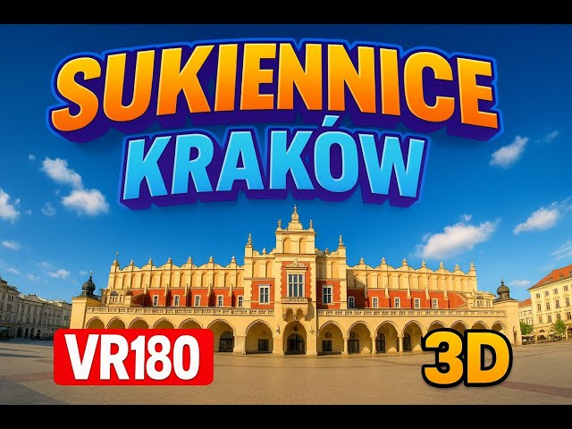 Kraków Sukiennice VR180 3D 8K (2-Minute Virtual Tour)
