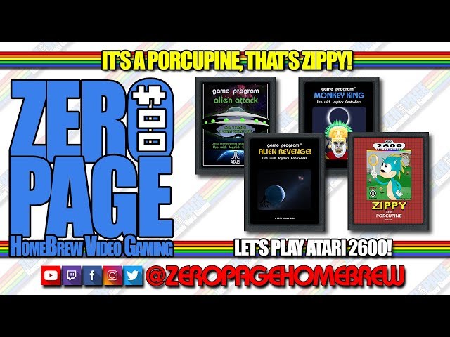 Alien Attack, Alien Revenge, Monkey King, Zippy The Porcupine: Atari 2600 Livestream!