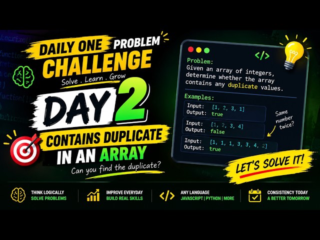 Day 2: Can You Find the Duplicate? | Daily One Problem Challenge @Daily-Coding-Challenge