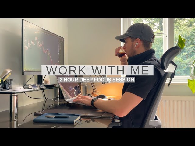 Work With Me | 2 Hour Deep Productivity Session With Focus Lo-Fi Music | 1hr-10min-1hr