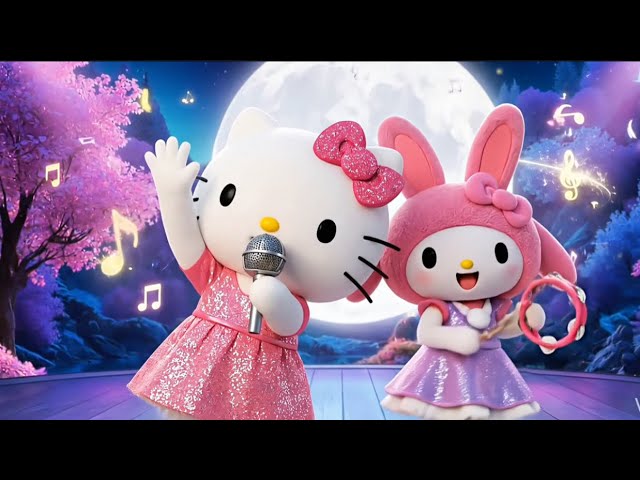 Happy Song For Kids | Hello Kitty Magical Moon Night with Friends – Fun Learning Music for Children