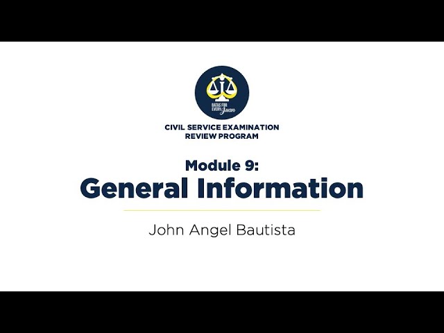Module 9 of 9: General Information, Part 2 (Batas for Every Juan)