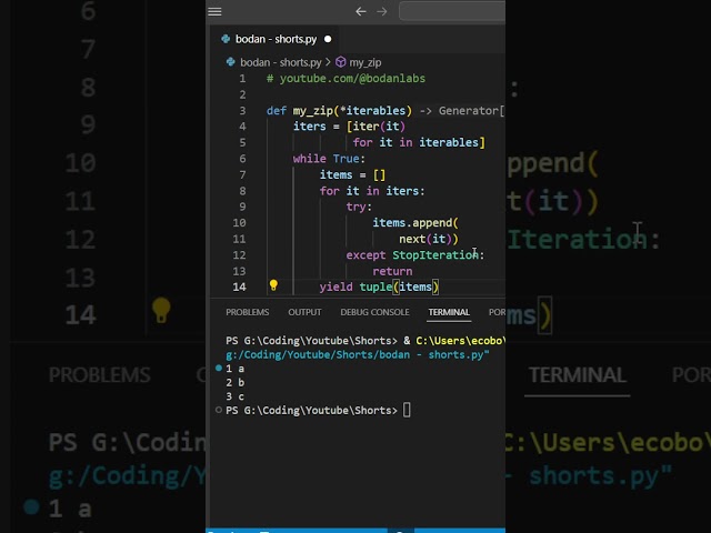 Python zip() Explained in 60 Seconds! 🤯 Write Your Own zip Function
