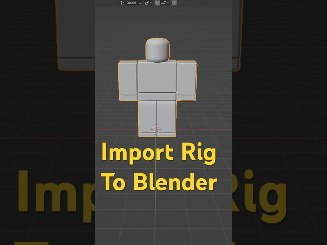 How To Import Rig to Blender #roblox #blender #shorts