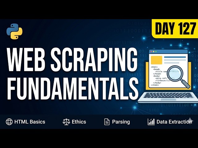 Web Scraping Fundamentals with Python | HTML, Parsing & Data Extraction | Python Programming Day 127