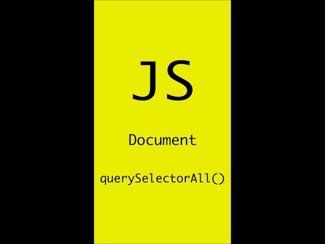 #5 document.querySelectorAll | JavaScript | Frontend | Take it easy #shorts