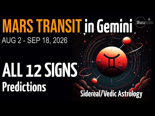 Mars Transit Gemini 2026 | All 12 Signs Predictions | Vedic Astrology