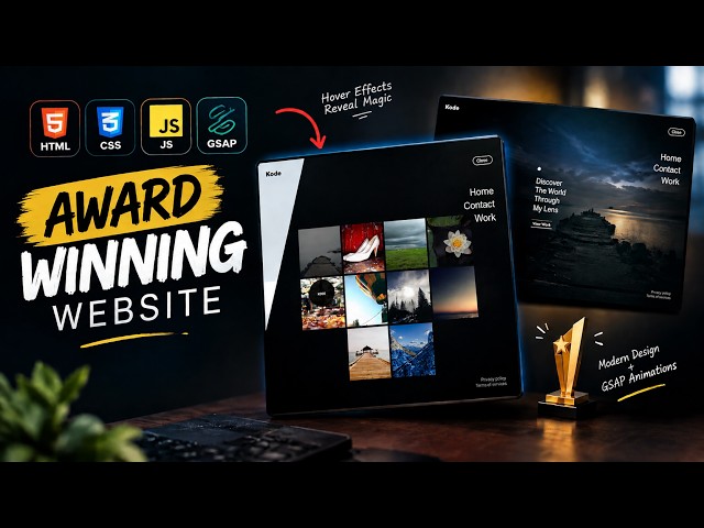 🚀  This Photography Website Looks Like a $5000 Design 🔥  | HTML CSS  JS & GSAP 🤯