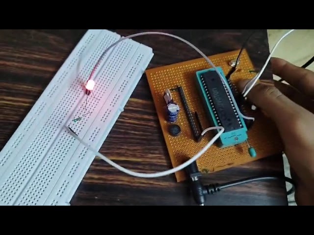 Led blink using 8051 microcontroller #microcontrollerprogramming #8051microcontroller 