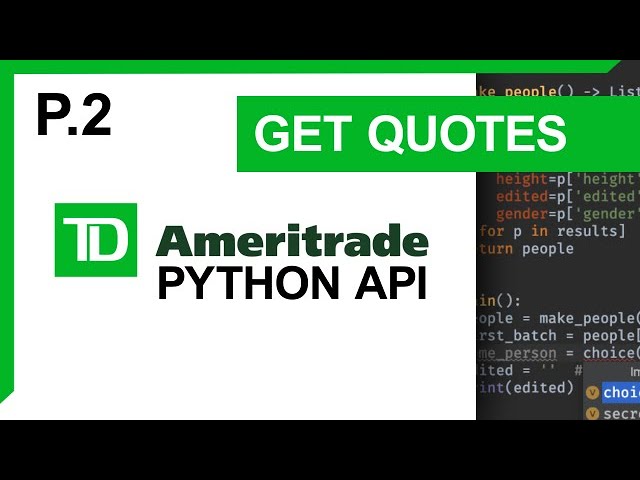 TD Ameritrade API | Get Quotes (OHLC/last price) (p.2)