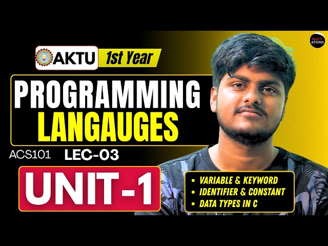 Lec 03 | Programming Langauges | UNIT-1 in Detail | Aktu Exams | ACS101 | AKTU Btech 1st Year